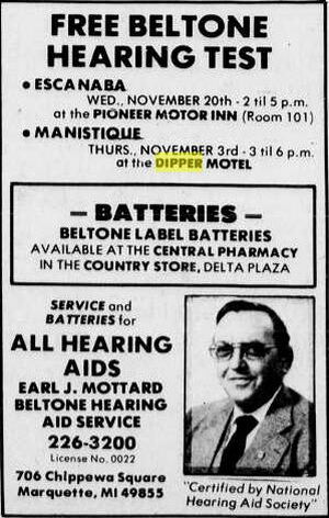 Harbor Motel (Dipper Motel) - Nov 19 1985 Ad (newer photo)